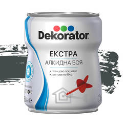 Alkyd paint for metal and wood Extra - 650ml, metallic gray RAL 7011