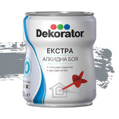 Alkyd paint for metal and wood Extra - 650ml, light gray RAL 7046