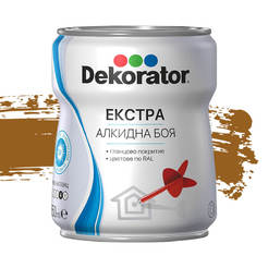 Alkyd paint for metal and wood Extra - 650ml, brown ocher RAL 8001