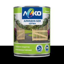 Alkyd paint for metal and wood Slightly satin - 650 ml, black