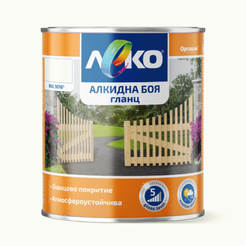 Alkyd paint black RAL 9005 gloss 2.5l Leko ORGAHIM