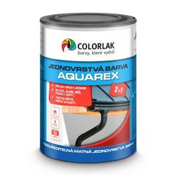 Water-based paint for metal AQUAREX MAT 2in1 0.6l black RAL 9004 matt