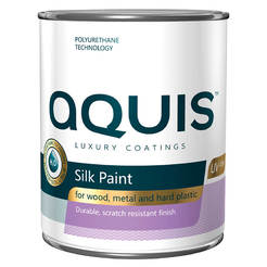 Water-soluble silk paint - 650 ml, polyurethane, soft gray