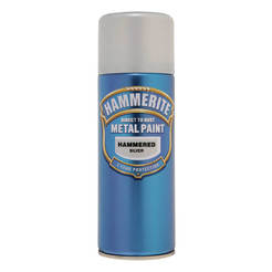 Spray paint Hammerite hammer effect silver 0.4l