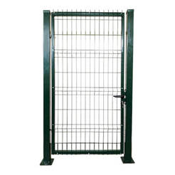 Single-leaf fence door plus fittings, green RAL 6005 H=1.5m L=1m