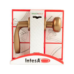 Ручка потайной двери с шаром и розеткой, бронза Universal + Gabri