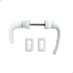 Secret handle with handle for AL / PVC doors, white UNIMET 1