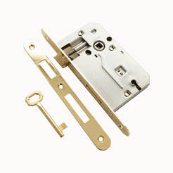 Ordinary door lock 70mm, electrophoresis, brass