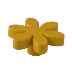 Furniture handle flower yellow
