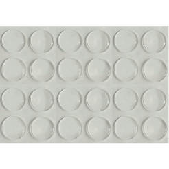 Silicone stopper - Ф 10 mm, self-adhesive, 50 pieces/sheet