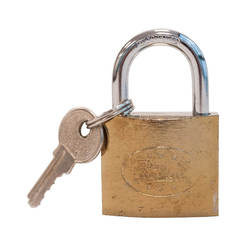 Brass padlock with secret lock 38 mm