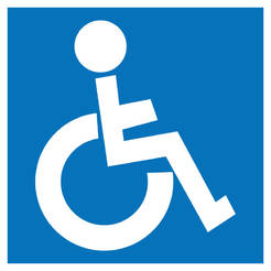 Знак для инвалидов 114 х 114 мм
