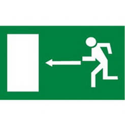 Exit sign on the left 100 x 200 mm