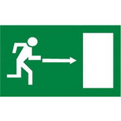 Exit sign on the right 100 x 200 mm