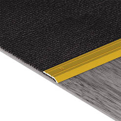 Transitional aluminum floor profile, L-shaped, 30 x 3 mm, 270 cm gold