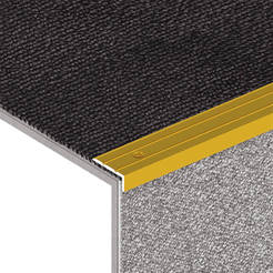 L-shaped aluminum profile for steps 25 x 10 mm, 270 cm gold