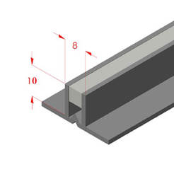 Expansion strip 10x8 for gray transparent glue 2.5 m