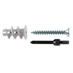 Drywall dowel with screw 5 pieces, with installation tool