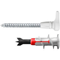Dowels DuoBlade L-shaped hook screw, set of 6 pieces