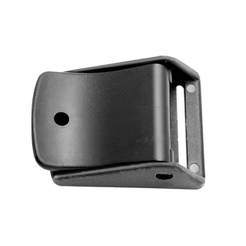 Belt buckle with buckle - 25 mm, plastic, black