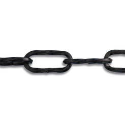 Decorative chain - 3.8 mm, black, tension 110 kg