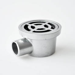 Horn siphon for bathroom Ф32 mm aluminum circle