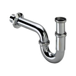 Tubular siphon for sink U-shaped lower part Ф32mm with nut 1 1/4"