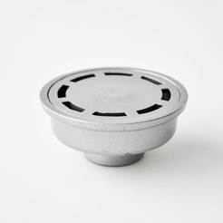 Сифон прямой для ванной Ф40 мм круглый, алюминий