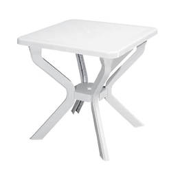 Garden table plastic ISOLA 70 x 70 x 72 cm white