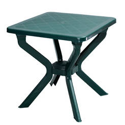 Garden table plastic ISOLA 70 x 70 x 72 cm green