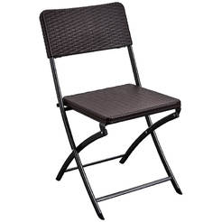 Folding chair PVC rattan 54 x 44.5 x 81 cm