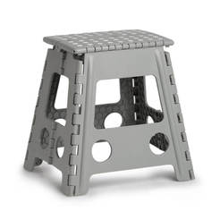 Plastic folding chair 38.5 x 31.5 x 39 cm, gray