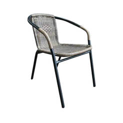 Garden chair artificial rattan 55 x 54 x 42 cm brown