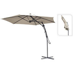 Garden umbrella 3m push system, taupe