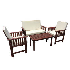 Garden furniture - set of 4 parts, wood Meranti MATAHARI