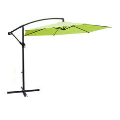 Garden umbrella with stand ф300 x 240 cm, metal/polyester, green, Tulip