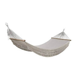Hammock 200 x 100 cm with knitted ornaments 68468C