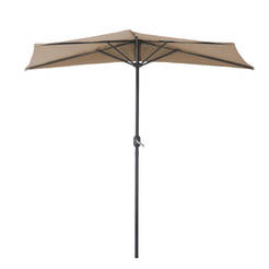 Зонт садовый полукруглый темно-серый 1,8м.
