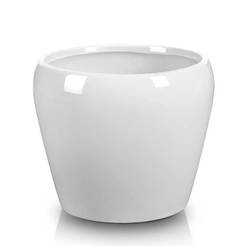 Ceramic pot Barcelona - 14 x 13 cm, white