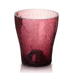 Orchid glass pot - 14 x 16 cm, wine red