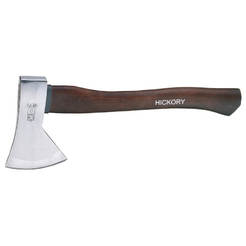 Ax with hickory handle 0.6kg, 360mm, forged tool steel, DIN5131B