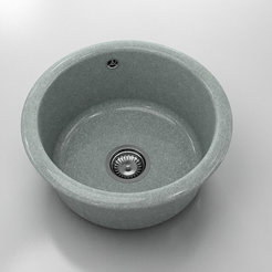 Кухненска мивка Ф 49см, граниксит, Platinum