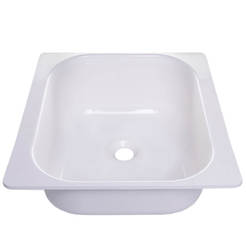 Plastic sink white 45 x 45 cm
