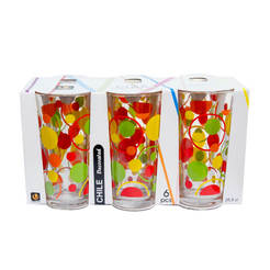 Set of glasses for water/non-alcoholic 260 ml/6 pcs., hula hoop