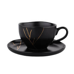Coffee cup complete with Magnific saucer 200ml, black