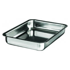 Rectangular baking tray 42.5 x 29.5 x 6.5 cm stainless steel