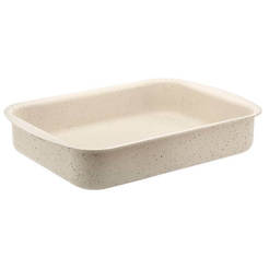 Rectangular tray 30 x 25.5 x 6.5 cm Granite, cream