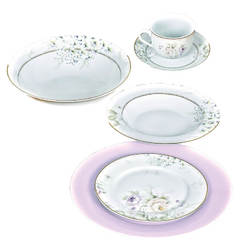 Dinner service 31 pieces Humble rose