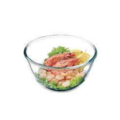 Салатница стеклянная 0,5 л, круглая ф15 х 8 см