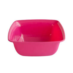 Plastic bowl for cereals and chips 600ml, square 13.5 x 13.5 x 6cm